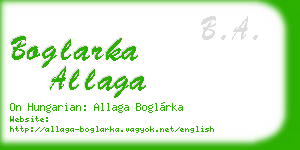 boglarka allaga business card